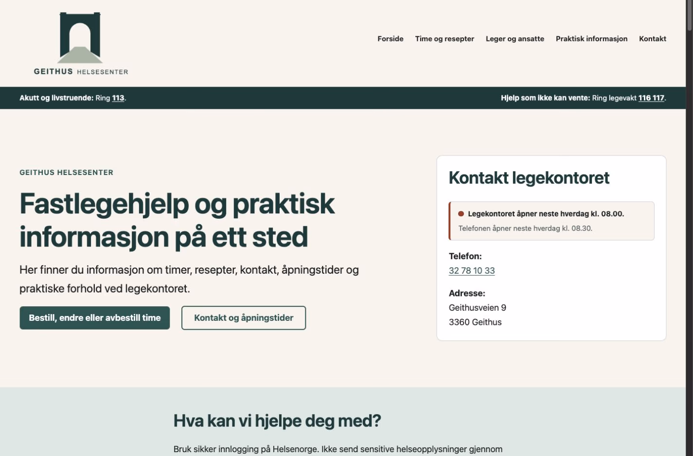 Forhåndsvisning av Geithus Helsesenter