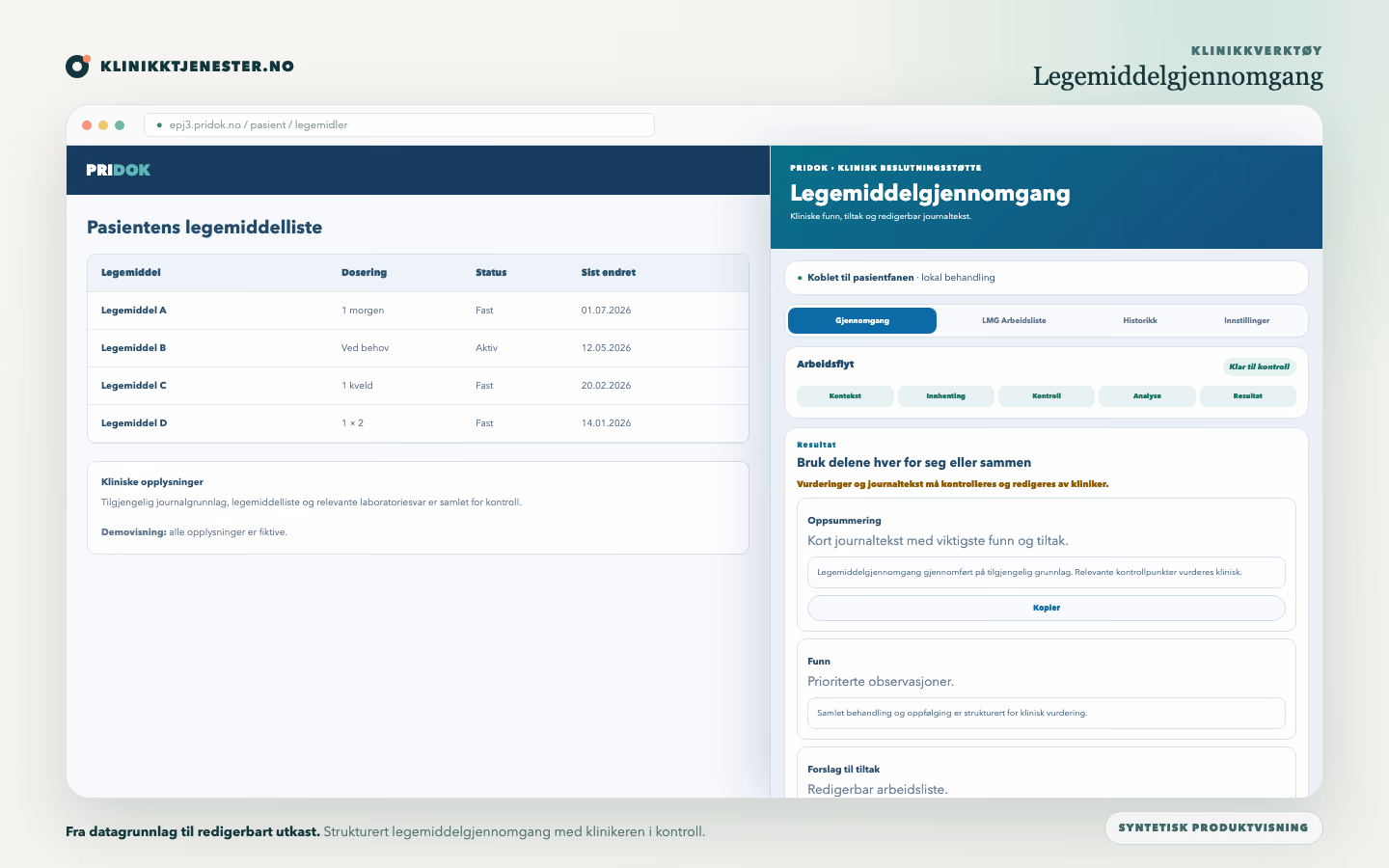 Illustrasjon av Legemiddelgjennomgang med strukturert oppfølging